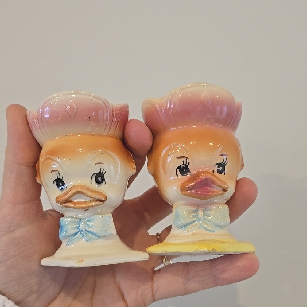 Vintage Duck Head Egg Cups